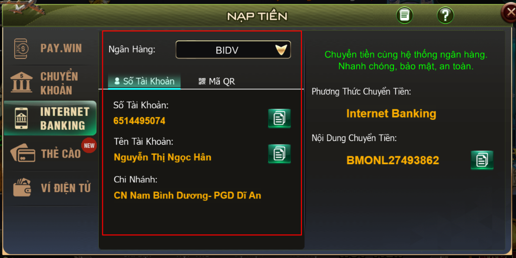 Chọn QRCode