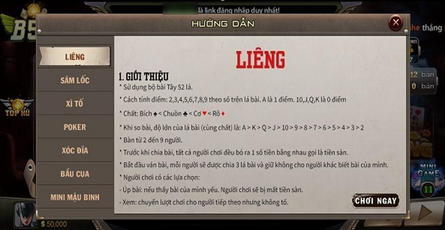 Luật chơi bài Liêng